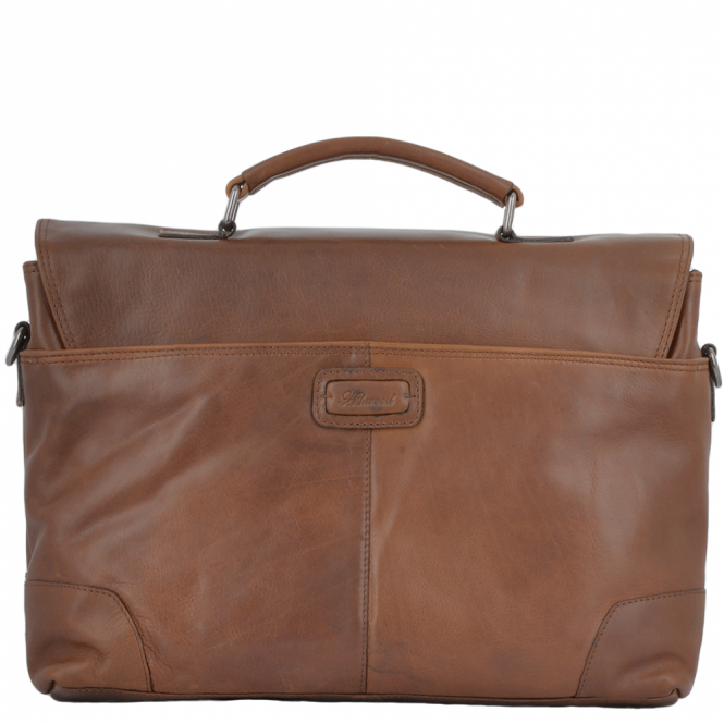 Ashwood Leather Soft Leather Handcrafted Briefcase Tan : Elliot