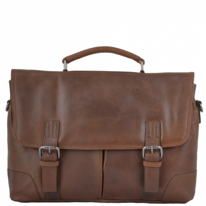 ashwood leather Soft Leather Handcrafted Briefcase Tan : Elliot