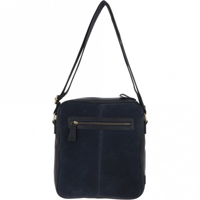 Ashwood Leather Suede And Leather Luxury Tablet Friendly Body Bag Navy: Dani