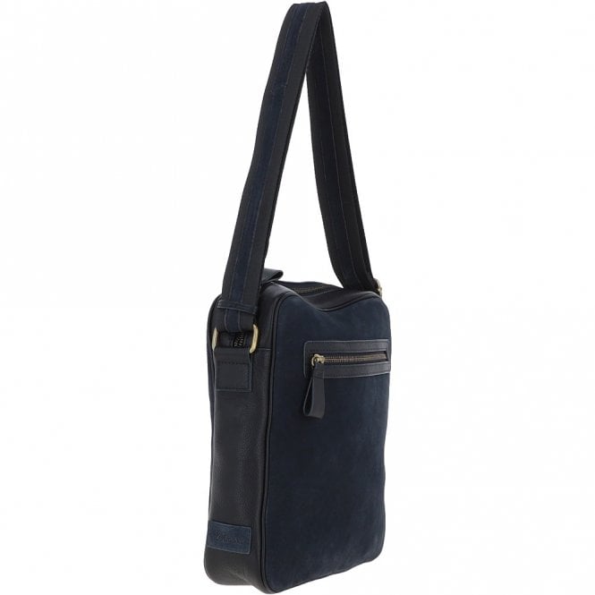 Ashwood Leather Suede And Leather Luxury Tablet Friendly Body Bag Navy: Dani