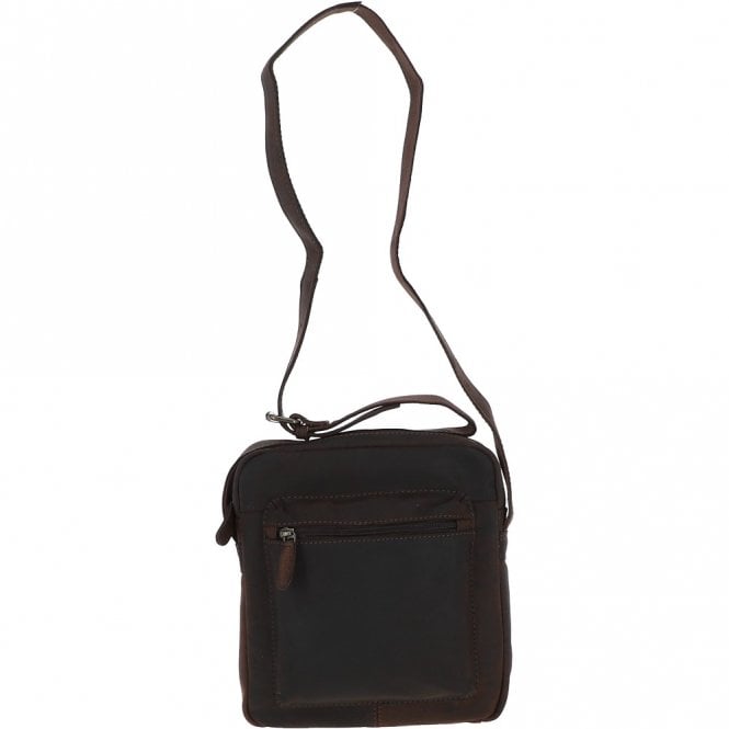 ashwood leather Tablet Friendly Small Vintage Leather Body Bag Brown: Patty