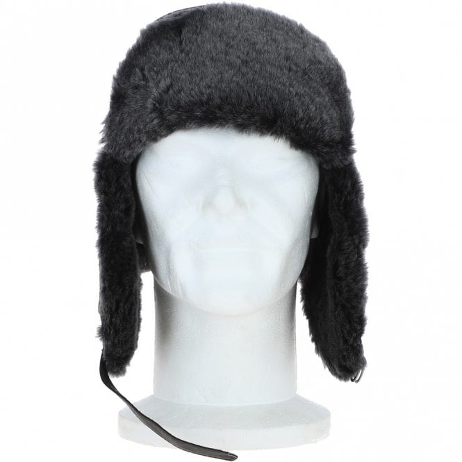 ashwood leather Trapper Hat With Sheepskin Fur Black/brissa : Aspen