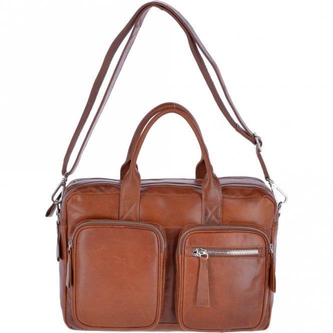 ashwood leather Two Section Oily Hunter Leather Work Bag Tan : 1662
