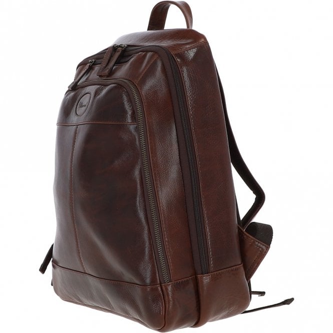 Ashwood Leather Unisex Ashwood Hi Veg Leather Backpack Tempo Brown : 8144