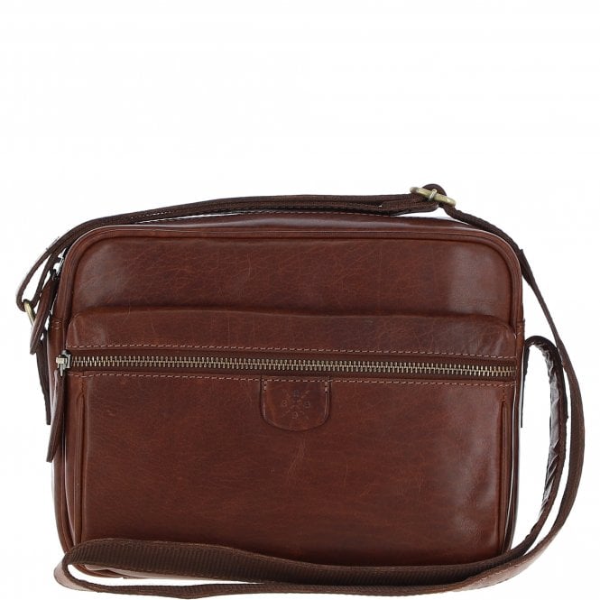 Ashwood Leather Unisex Ashwood Leather Body Bag – Chestnut Tan: T-72
