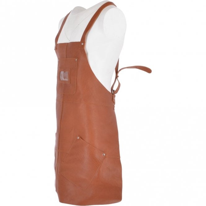 Ashwood Leather Unisex Cross Back Leather Apron Tan : Odell