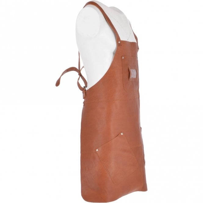 Ashwood Leather Unisex Cross Back Leather Apron Tan : Odell