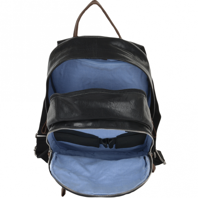 Ashwood Leather Unisex Leather Backpack Black/mud : 4555