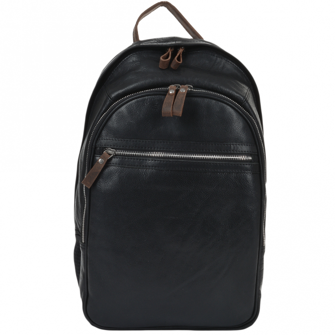ashwood leather Unisex Leather Backpack Black/mud : 4555