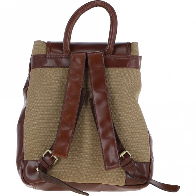 Ashwood Leather Unisex Leather Backpack - Rucksack Brandy/beige