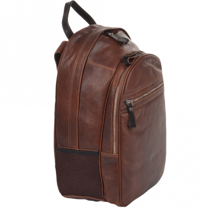 Ashwood Leather Unisex Leather Backpack Tan/brown : 4555