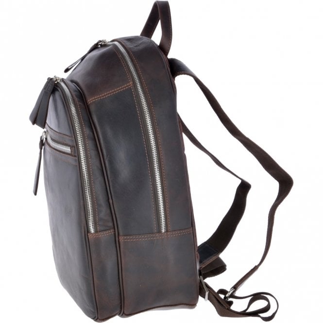 Ashwood Leather Unisex Leather Oily Hunter Backpack Brown : 1663
