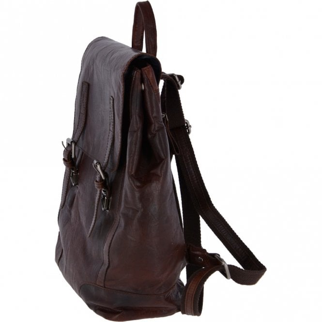 Ashwood Leather Unisex Leather Vintage Backpack Brandy : F-86