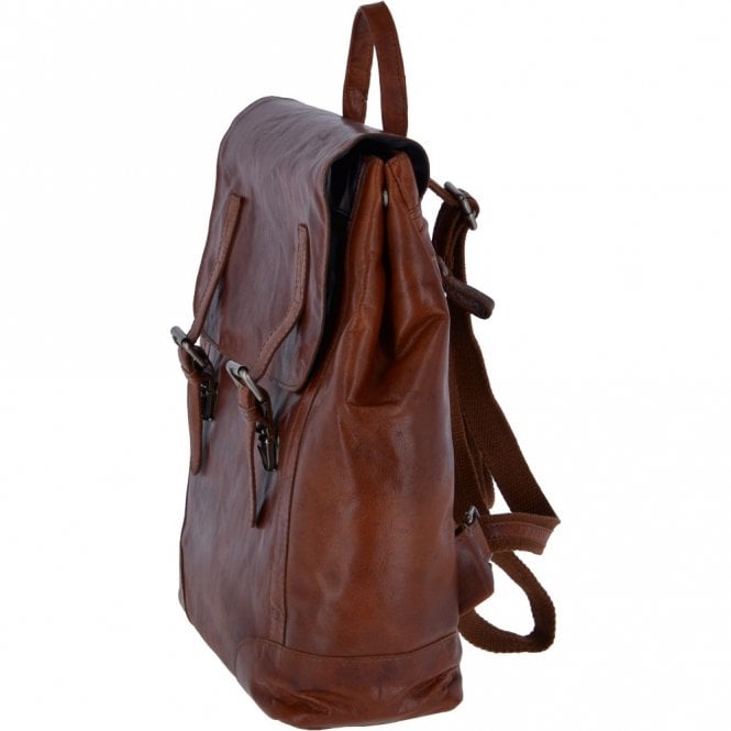 Ashwood Leather Unisex Leather Vintage Backpack Tan : F-86