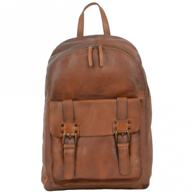 ashwood leather Unisex Leather Vintage Wash Backpack Rust : 7999