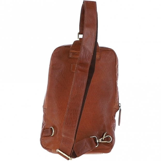 Ashwood Leather Unisex Medium Luxury Leather Sling Bag Tan : G-39