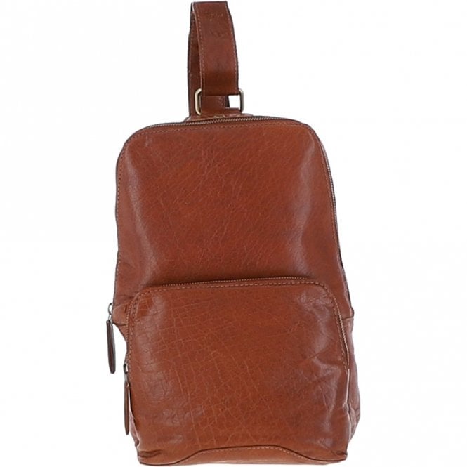 ashwood leather Unisex Medium Luxury Leather Sling Bag Tan : G-39