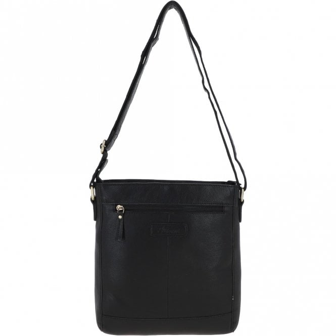 Ashwood Leather Unisex Michigan Leather Body Bag Black : M-69