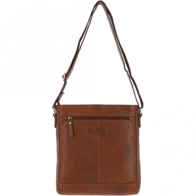 Ashwood Leather Unisex Michigan Leather Body Bag Cognac : M-69