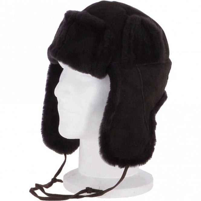 Ashwood Leather Unisex Sheepskin Trapper Hat Brown: Barin