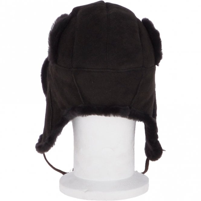 Ashwood Leather Unisex Sheepskin Trapper Hat Brown: Barin
