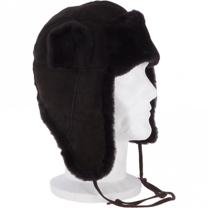 Ashwood Leather Unisex Sheepskin Trapper Hat Brown: Barin