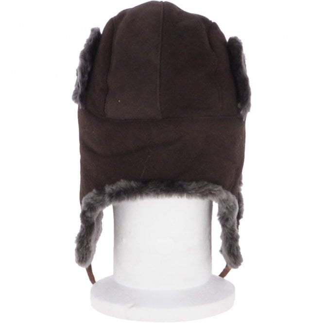 Ashwood Leather Unisex Sheepskin Trapper Hat Brown/Brissa : Barin