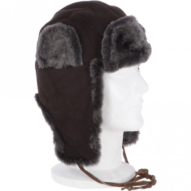 Ashwood Leather Unisex Sheepskin Trapper Hat Brown/Brissa : Barin