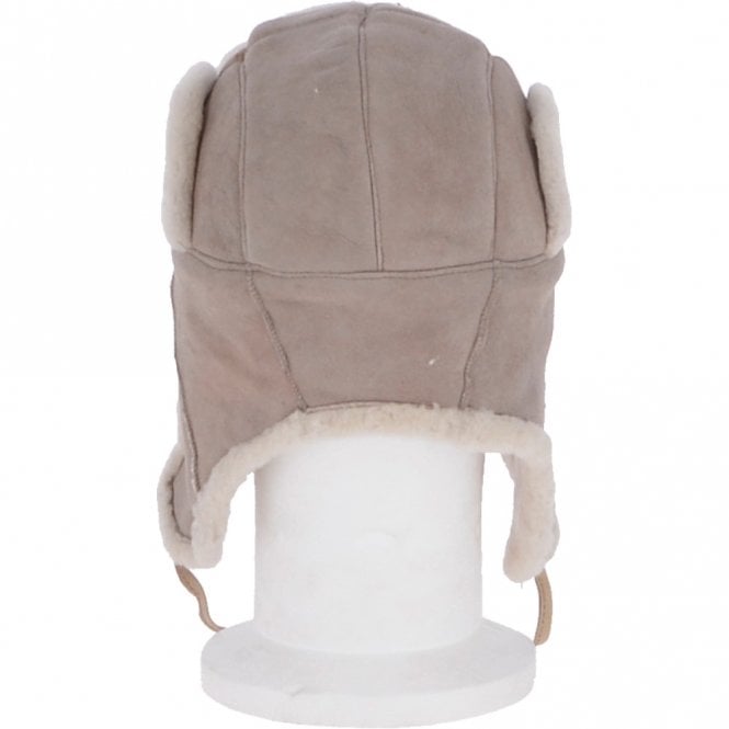 Ashwood Leather Unisex Sheepskin Trapper Hat Stone: Barin