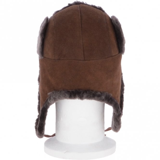 Ashwood Leather Unisex Sheepskin Trapper Hat Tobacco : Barin