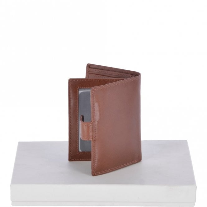 Ashwood Leather Vegetable Tanned Flip Side 6 Card ID & Coins Dual Bill Fold Tab Leather Wallet Tan : 1246-VT