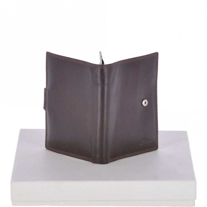 Ashwood Leather Vegetable Tanned Flip Side 6 Card ID & Coins Dual Bill Fold Tab Leather Wallet Brown : 1246-VT