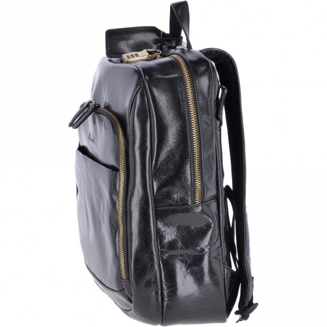 Ashwood Leather Vegetable Tanned Leather Backpack Black : 11319