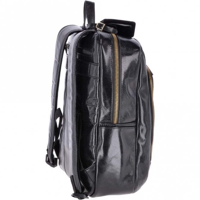 Ashwood Leather Vegetable Tanned Leather Backpack Black : 11319