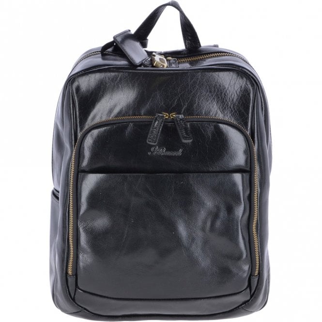 ashwood leather Vegetable Tanned Leather Backpack Black : 11319