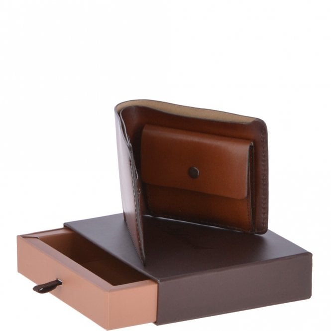 Ashwood Leather Vegetable Tanned Leather Classic 3 Card & Coin Pocket Billfold Wallet Tan : 1994