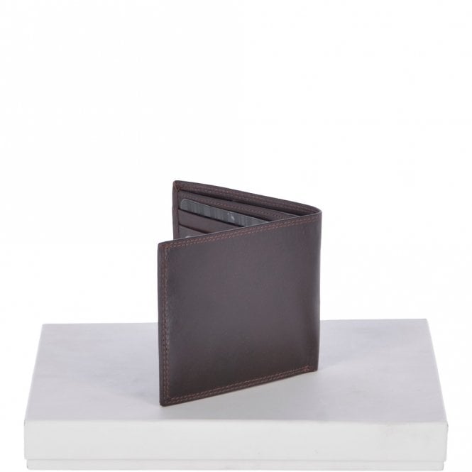 Ashwood Leather Vegetable Tanned Leather Classic 8 Card Billfold Wallet Brown : 1211-VT