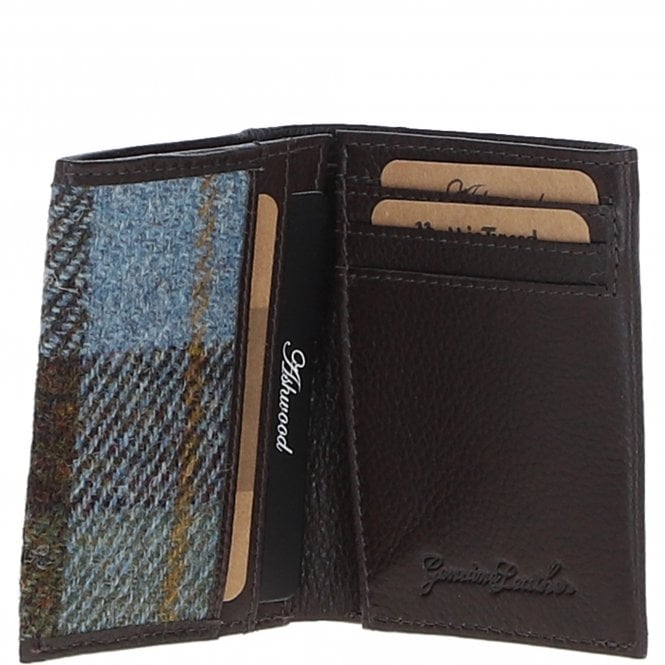 Ashwood Leather Versatile Ashwood Leather X Harris Tweed RFID Secure Wallet Brown/Mcload: TW-17-01-BM