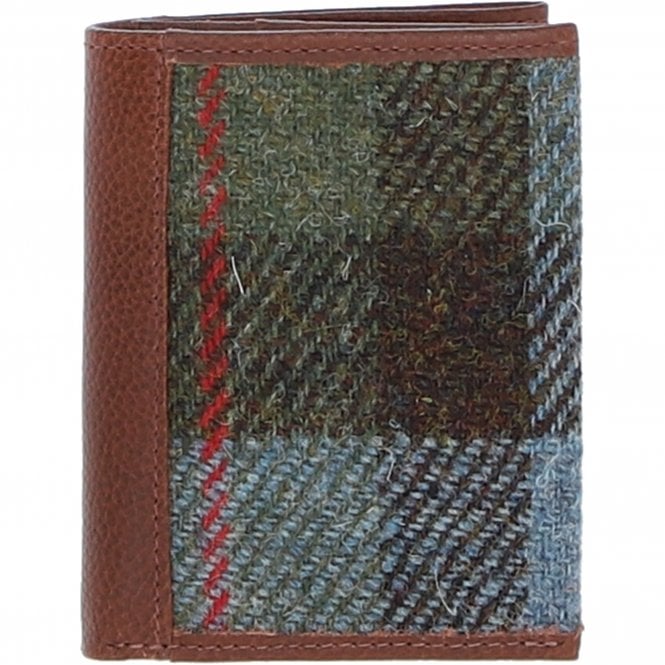 ashwood leather Versatile Ashwood Leather x Harris Tweed RFID Secure Wallet Tan/Mcload: TW-17-02-TM