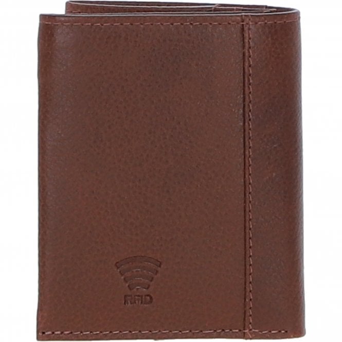 Ashwood Leather Versatile Ashwood Leather X Harris Tweed RFID Secure Wallet Tan/LT Blue: TW-17-05-TB