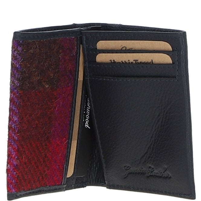 Ashwood Leather Versatile Ashwood Leather X Harris Tweed RFID Secure Wallet Navy/Pink: TW-17-06-NP