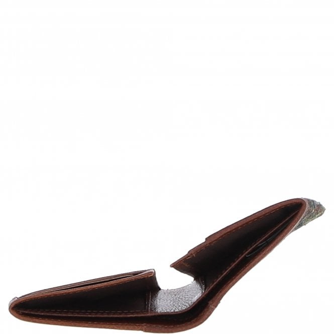 Ashwood Leather Versatile Ashwood Leather X Harris Tweed RFID Secure Wallet Tan/Green/Red: TW-17-08-TR