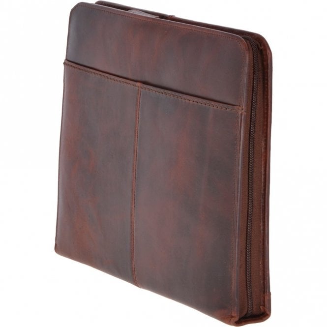 Ashwood Leather Vintage Leather Luxury A4 Metal Binder Sleeve Tan : Noah