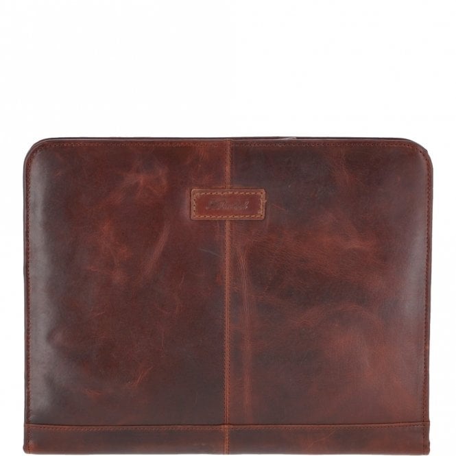 Ashwood Leather Vintage Leather Luxury A4 Metal Binder Sleeve Tan : Noah
