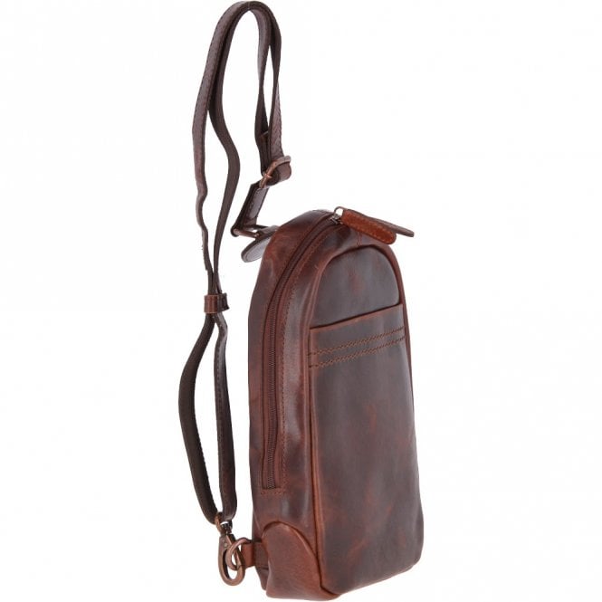 Ashwood Leather Vintage Leather Single Strap Sling Bag Tan : Perry