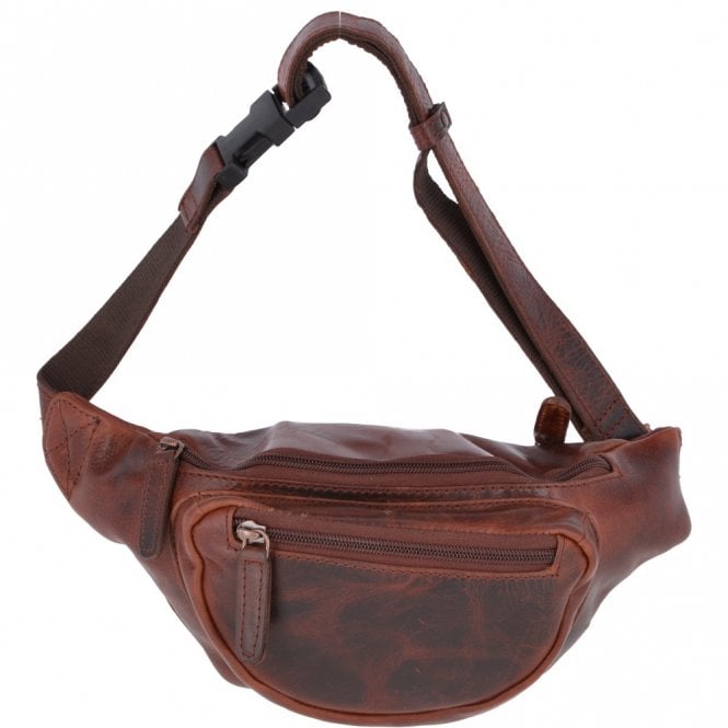 ashwood leather Vintage Leather Travel Waist Bag Tan: Ed