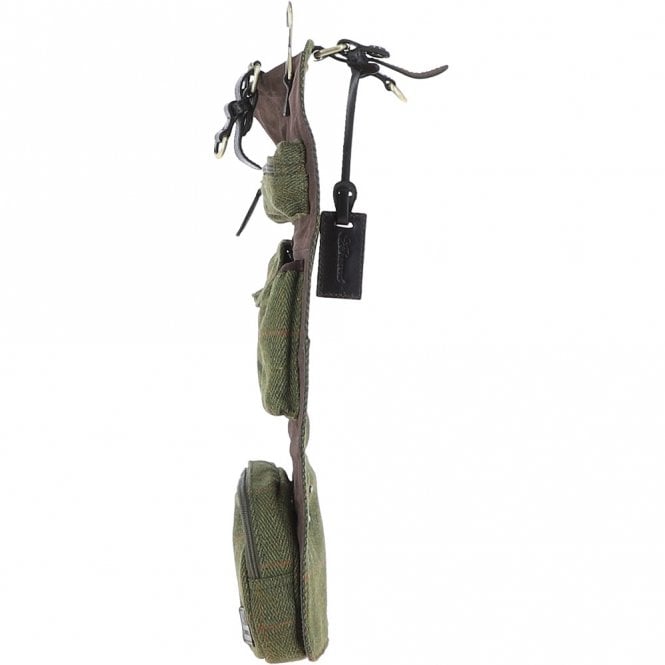 Ashwood Leather Vintage Oily Hanging Leather Wash Bag Tweed : Liam WB