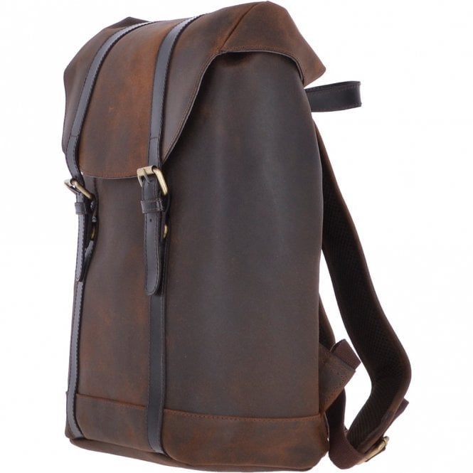 Ashwood Leather Vintage Oily Hunter Leather Backpack Brown: Kane
