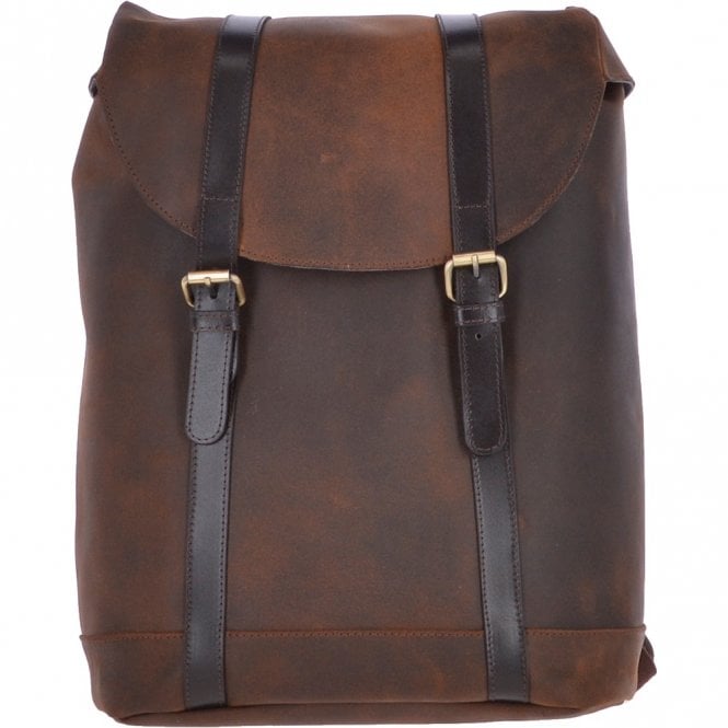 ashwood leather Vintage Oily Hunter Leather Backpack Brown: Kane