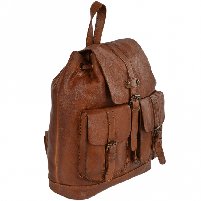 Ashwood Leather Vintage Wash Leather Rucksack Rust : 7990